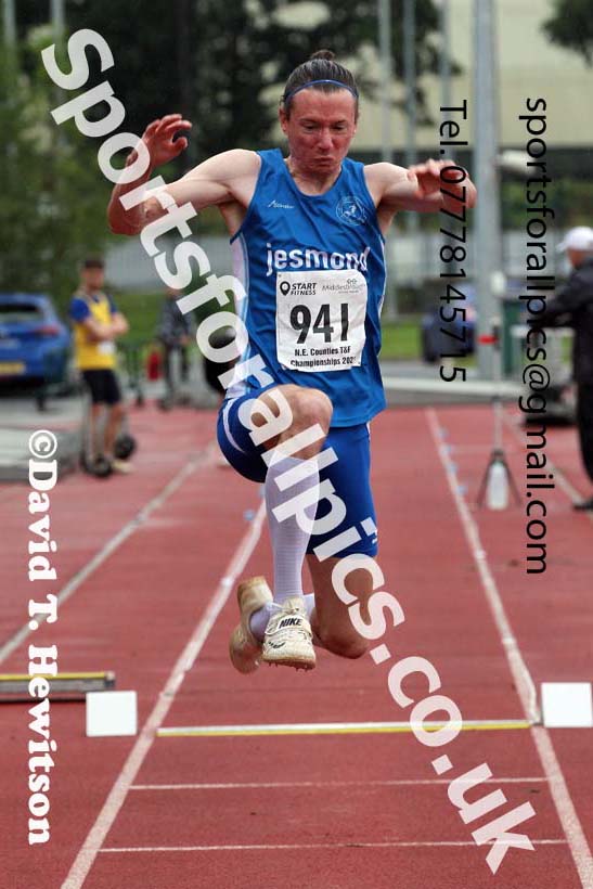 Mens and Boys triple jump, 2021 North Eastern Track and Field Champs., Middesbrough. Photo: David T. Hewitson/Sports for All Pics